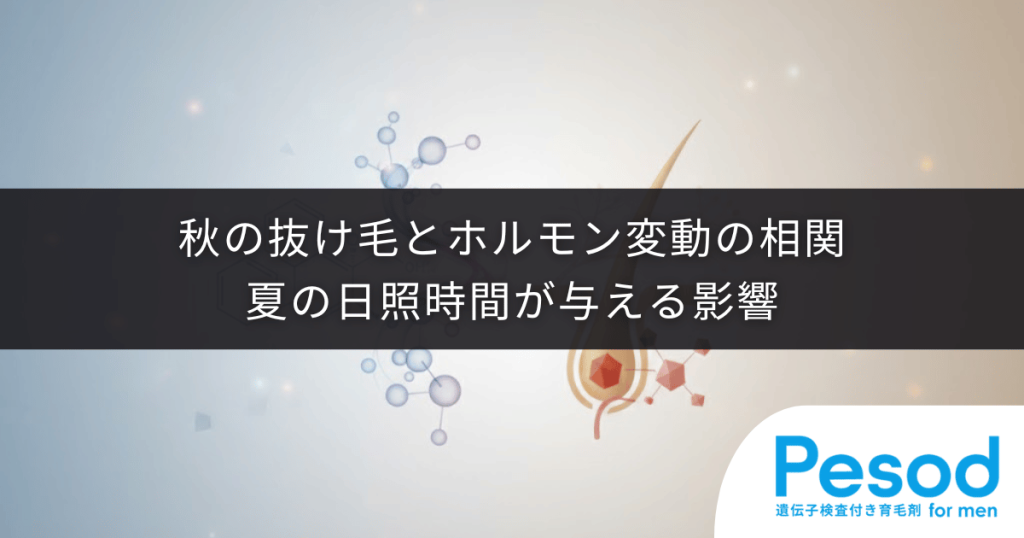 秋の抜け毛とホルモン変動の相関｜夏の日照時間がテストステロンとDHT生成に与える影響