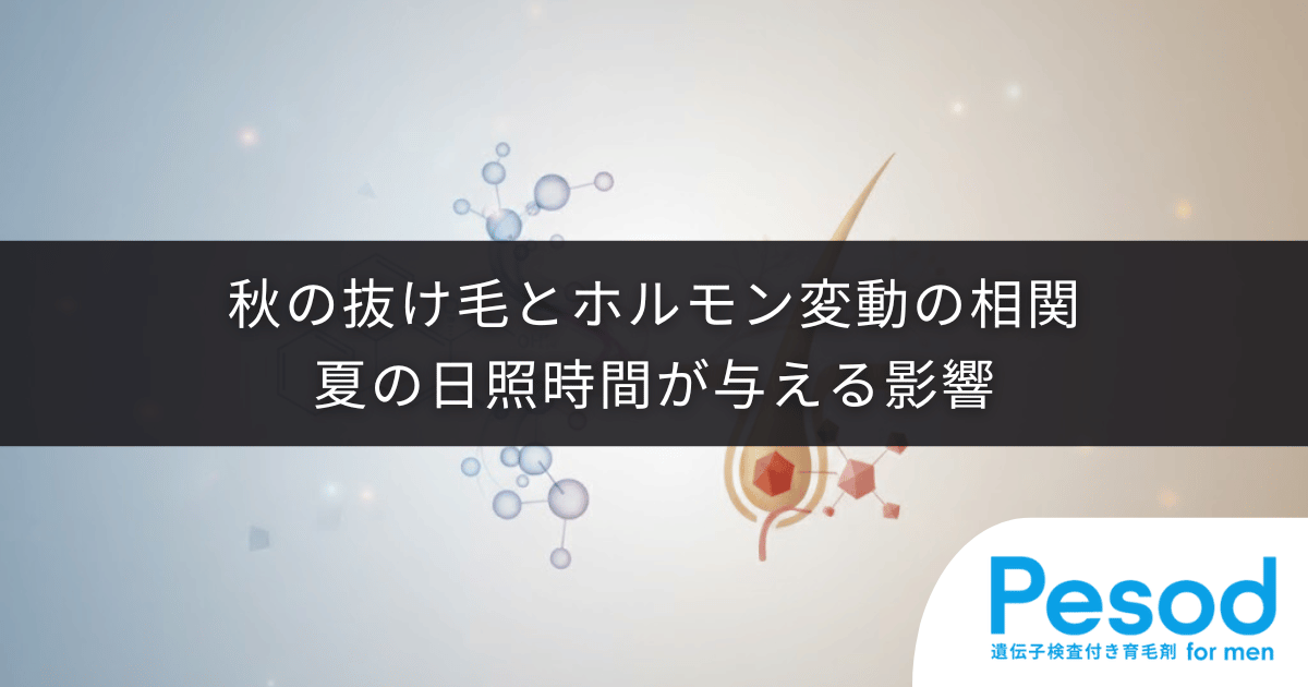 秋の抜け毛とホルモン変動の相関｜夏の日照時間がテストステロンとDHT生成に与える影響