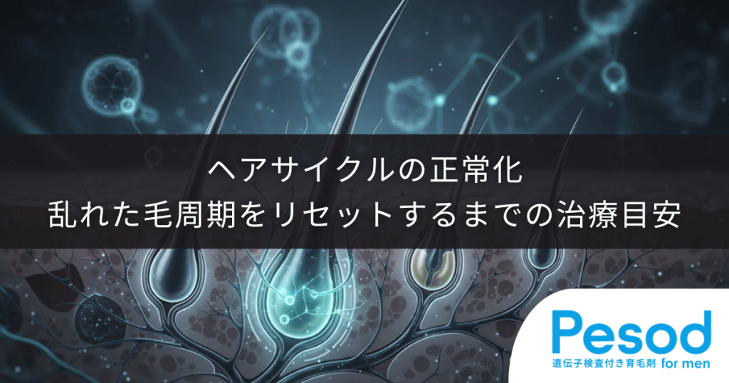 ヘアサイクルの正常化にかかる期間｜乱れた毛周期をリセットするまでの治療目安