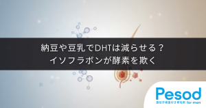 納豆や豆乳でDHTは減らせるか？イソフラボンの「類似構造」が酵素を欺く抑制メカニズム