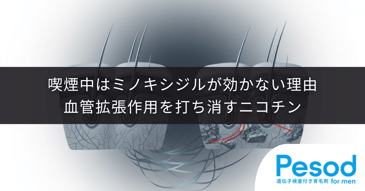 喫煙中はミノキシジルが効かない理由｜血管拡張作用を打ち消すニコチンの拮抗作用