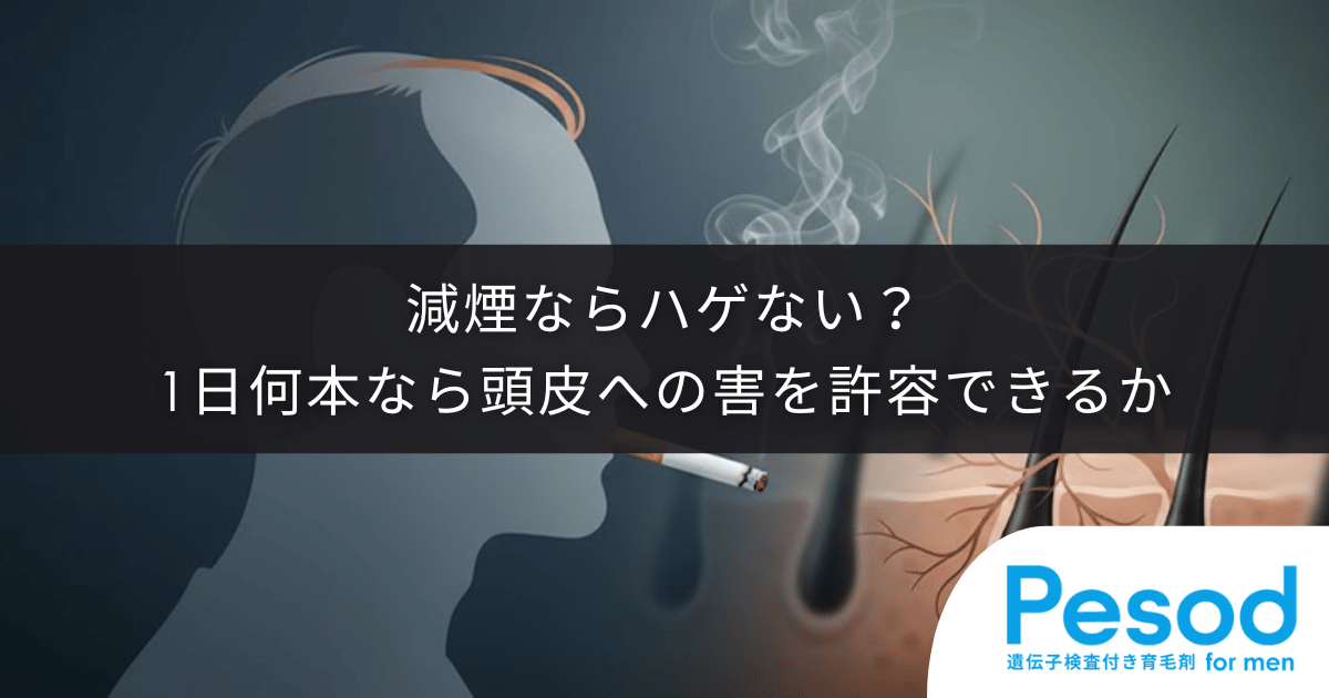 減煙ならハゲない？1日何本までなら頭皮への害を許容できるか医学的見解