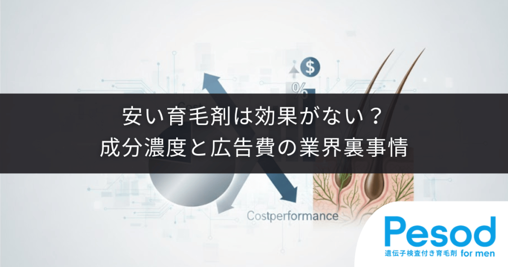 安い育毛剤は効果がない？価格差を生む「成分濃度」と「広告費」の業界裏事情