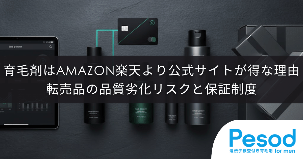育毛剤はAmazon楽天より公式サイトが得な理由｜転売品の品質劣化リスクと保証制度