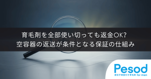 育毛剤を全部使い切っても返金OK？空容器の返送が条件となる保証の仕組み