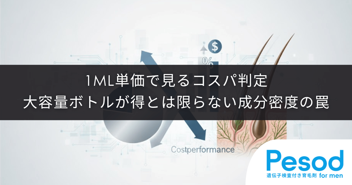 1mlあたりの単価で見るコスパ判定｜大容量ボトルが得とは限らない成分密度の罠