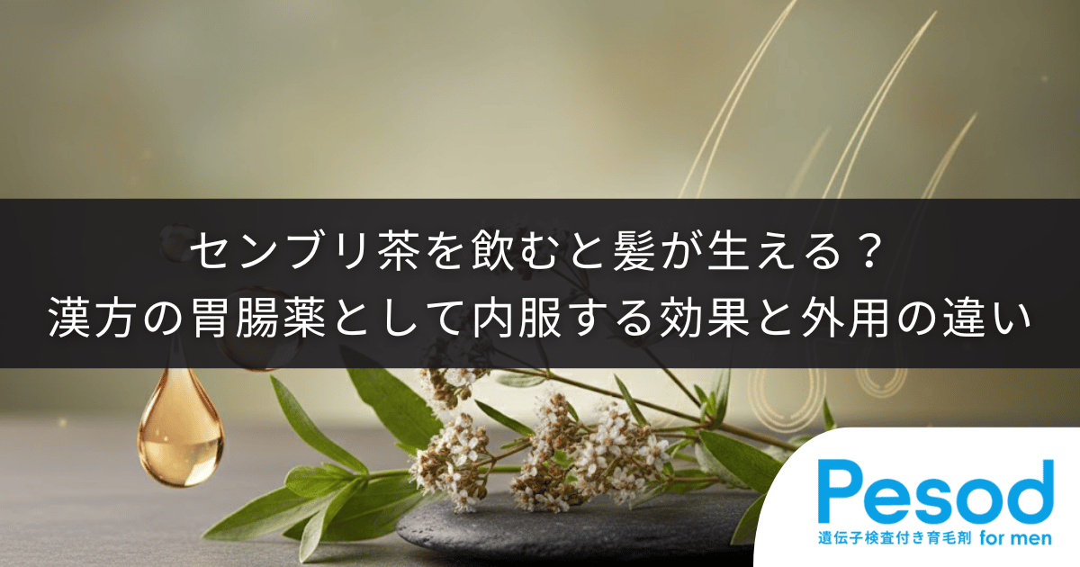 センブリ茶を飲むと髪が生える？漢方の胃腸薬として内服する効果と外用の違い