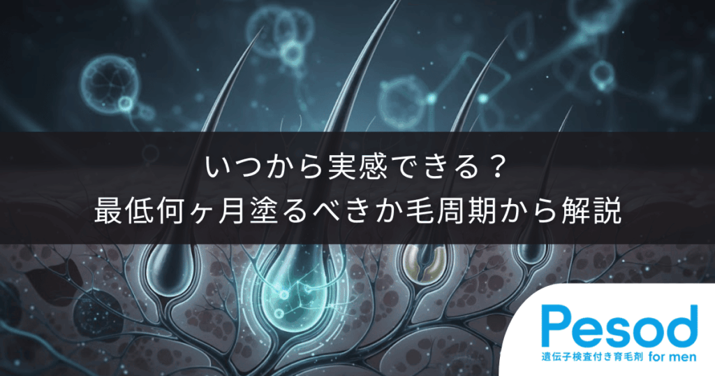 【育毛剤の効果が出る期間】いつから実感できる？最低何ヶ月塗るべきか毛周期から解説