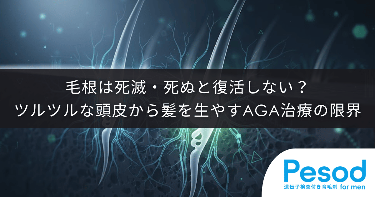 毛根は死滅・死ぬと復活しない？ツルツルな頭皮から髪を生やすAGA治療の限界と真実