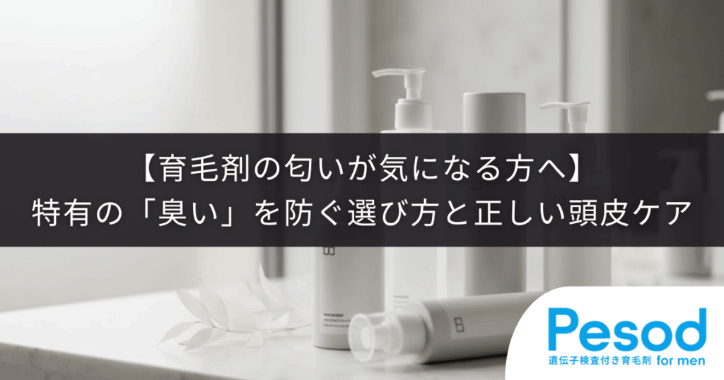【育毛剤の匂いが気になる方へ】特有の「臭い」を防ぐ選び方と正しい頭皮ケア
