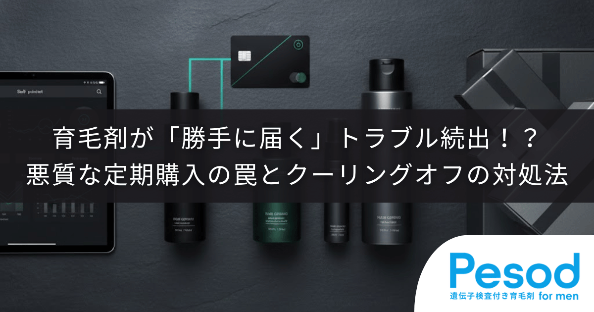 育毛剤が「勝手に届く」トラブル続出！？悪質な定期購入の罠とクーリングオフの対処法