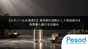 【エタノールの浸透力】育毛剤の溶剤として有効成分を角質層へ届ける仕組み