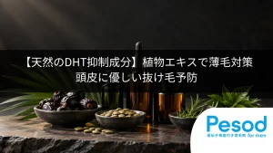 【天然のDHT抑制成分】植物エキスで薄毛対策｜頭皮に優しい抜け毛予防